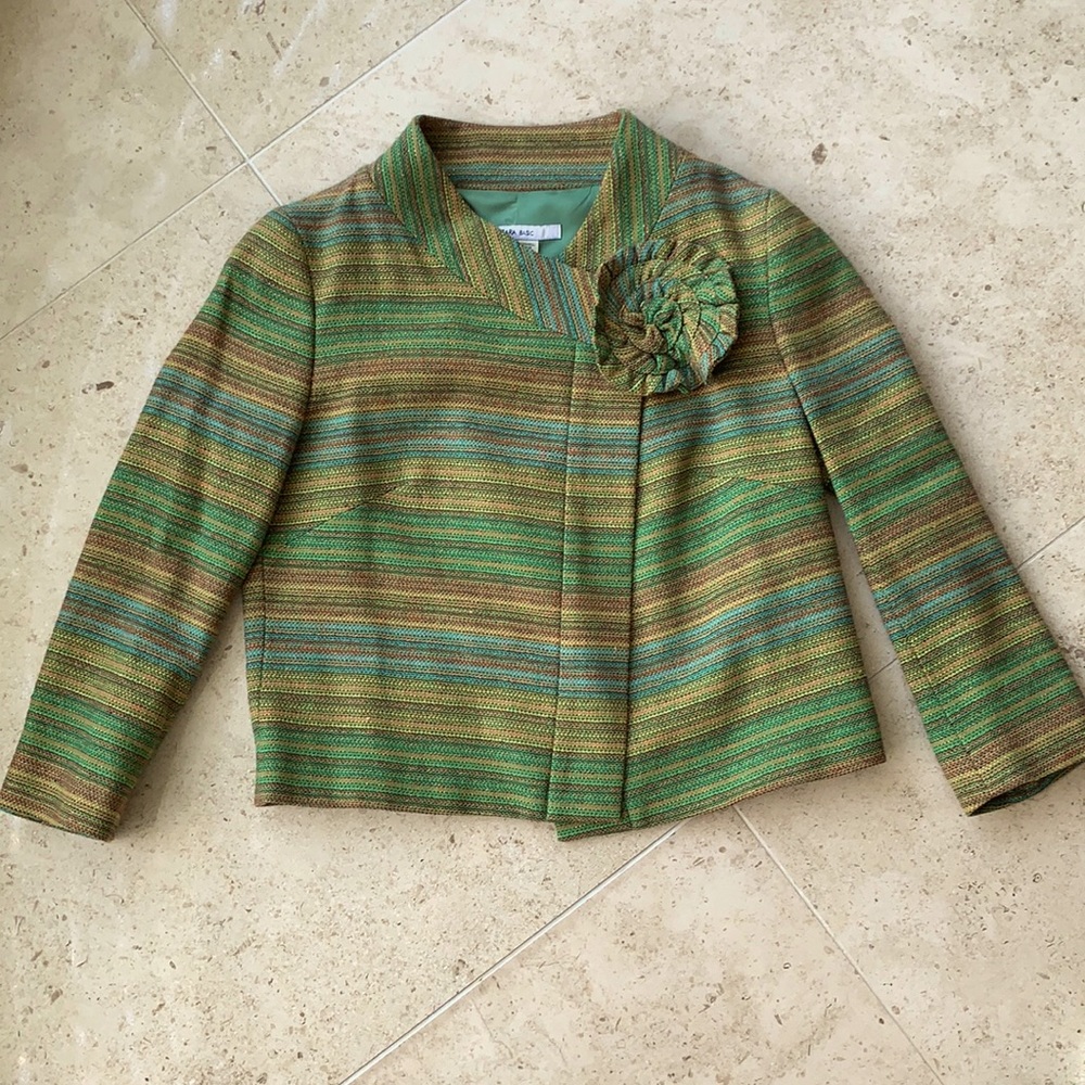 Women Zara Basic Green Jacket size Small